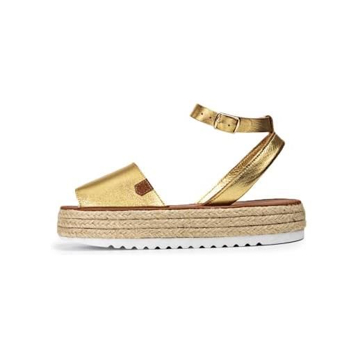 POPA scarpe marca modello minorquina 4p camila laminato oro, sneaker unisex-adulto, 35 eu