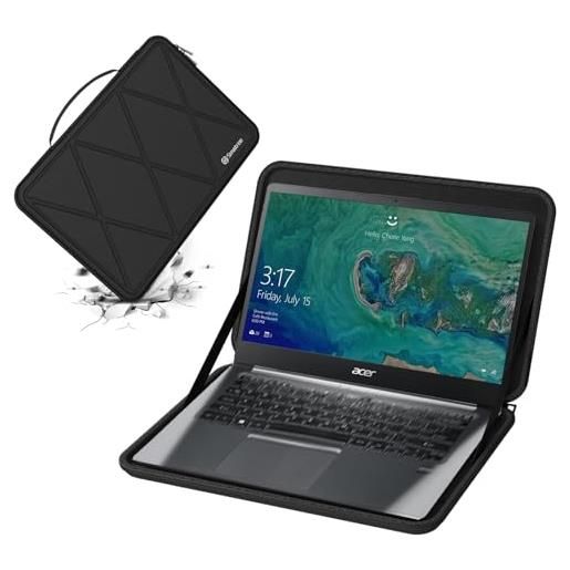 Smatree custodia protettiva rigida in eva compatibile con il laptop acer swift 1 da 14 pollici, borsa per notebook sottile e anti-shock (m53)