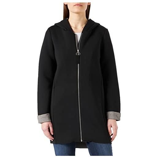 Only onllena bonded hood coat cs cc otw giacca di transizione, black, xs da donna