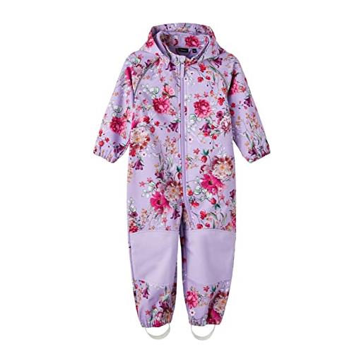 NAME IT nmfalfa suit floral 2fo noos tuta antipioggia, sand verbena, 80 ragazze