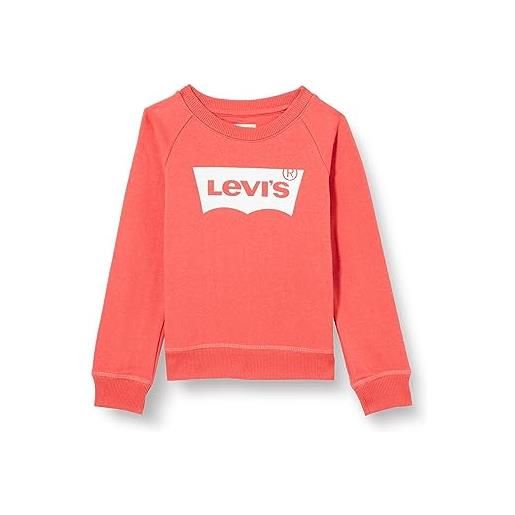 Levi's lvg key item logo crew 4e6660 maglione, rosa di sharon, 10 anni bambine e ragazze