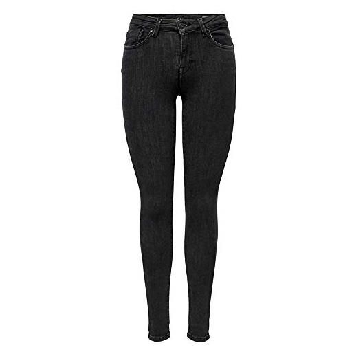 Only onlpower mid push up sk jea rea3722 noos jeans skinny, grigio (medium grey denim medium grey denim), 40 /l30 (taglia produttore: large) donna