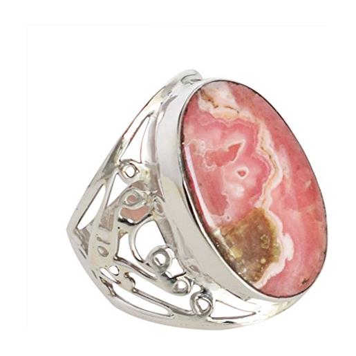 Ravishing Impressions anello in argento sterling 925 con gemma di rodocrosite fsj-1091, gemma, rhodocrosite