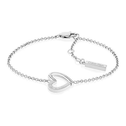 Calvin Klein braccialetto a catena da donna collezione minimalistic hearts in acciaio inossidabile - 35000387