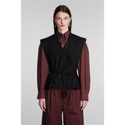 LEMAIRE gilet in cotone nero
