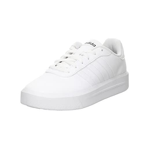 adidas court platform shoes, sneakers donna, ftwr white champagne met alumina, 36 eu
