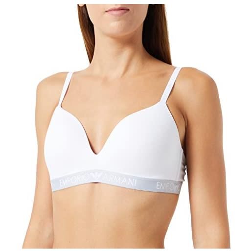 Emporio Armani underwear push up bra iconic cotton, reggiseno push-up, donna, bianco, 34b