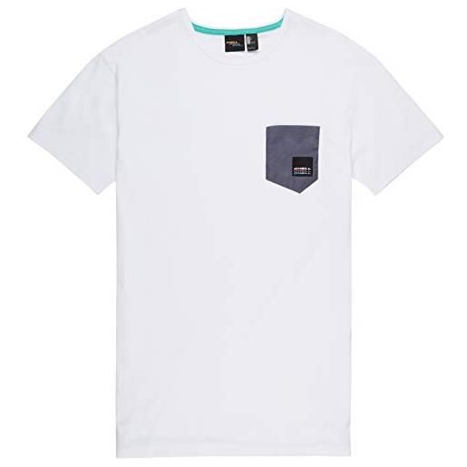 O'NEILL lm shape pocket t-shirt-1010 super white-xs, magliette uomo, bianco