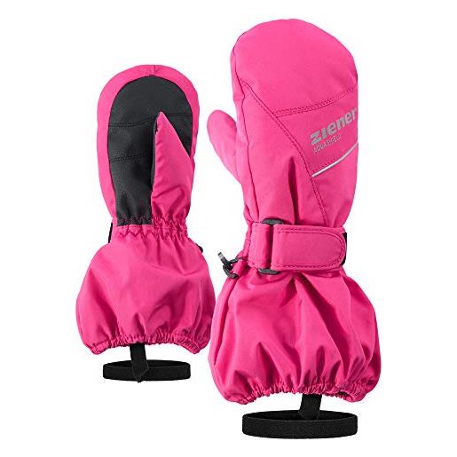 Ziener baby lomodi as(r) - guanti da sci da bambino, impermeabili, traspiranti, bambino unisex, 801964, rosa - pop pink, 152