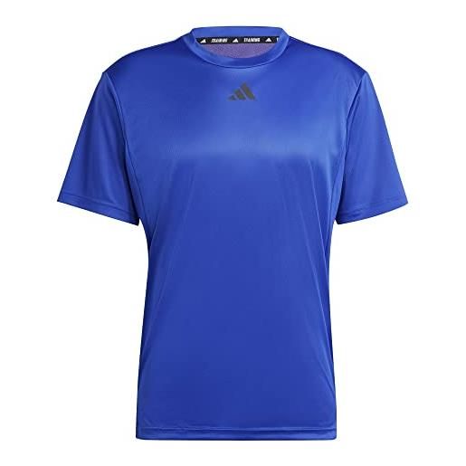 Adidas hiit base tee, t-shirt uomo, lucid blue/preloved fuchsia/silver met, xl