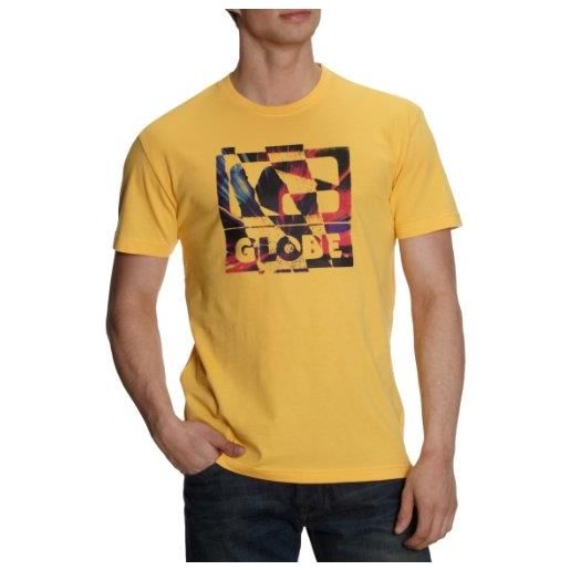 Globe torn up tee-maglietta da uomo giallo giallo l