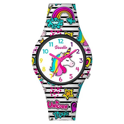 Doodle Watch orologio per bambini con unicorno al quarzo con cinturino in silicone do32010