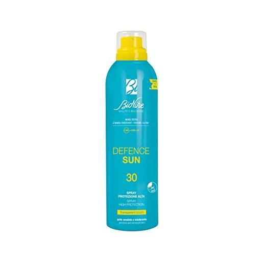 BioNike defence sun - spray transparent touch solare corpo spf 30, per pelli sensibili e intolleranti, azione protettiva e antiossidante, waterproof e invisibile, 200 ml