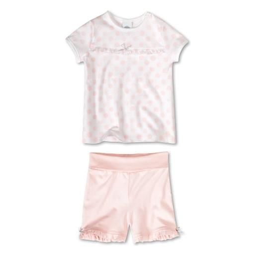 Sanetta 220810 - pigiama a due pezzi corto a pois, bambina, rosa (rosa (10)), 98