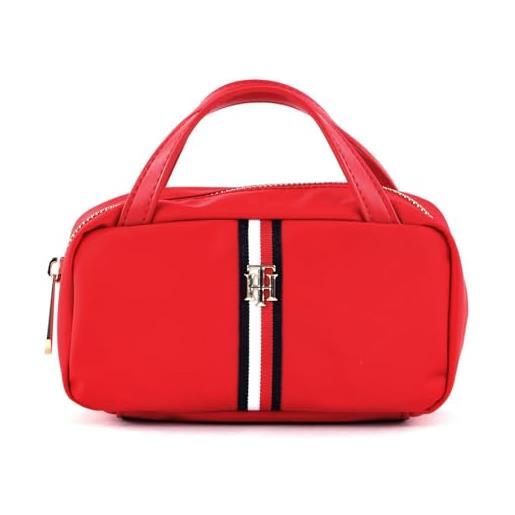 Tommy Hilfiger poppy, accessori da viaggio-portafogli tri-fold donna, rosso aziendale, taglia unica