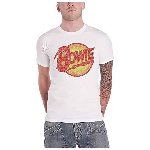 David Bowie bowts09mw01 t-shirt, white, s uomo