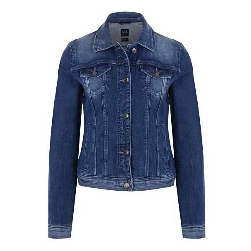 ARMANI EXCHANGE 8nyb04 giacca in jeans, blu (indigo denim 1500), medium donna