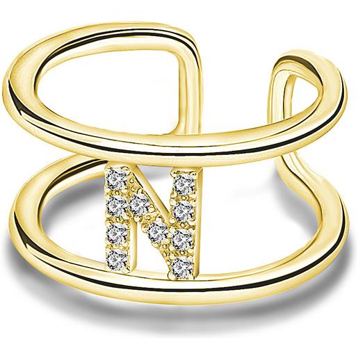 GioiaPura anello donna gioiello gioiapura nominum lettera n gyxaaz0021-yn