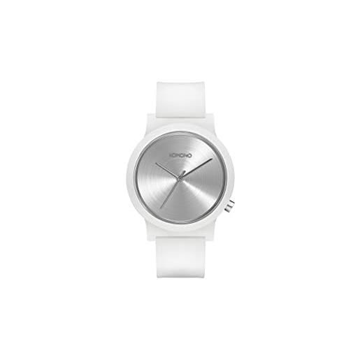 KOMONO mono orbit white women's japanese quartz analogue watch with siliconee strap