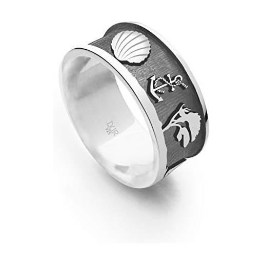 DUR anello unisex mar baltico 2.0 in argento 925 r5231, 58, argento, nessuna pietra preziosa