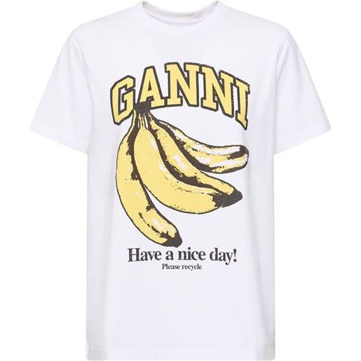 GANNI t-shirt relaxed fit banana in jersey