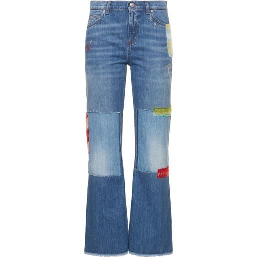 MARNI jeans in denim / patch in mohair
