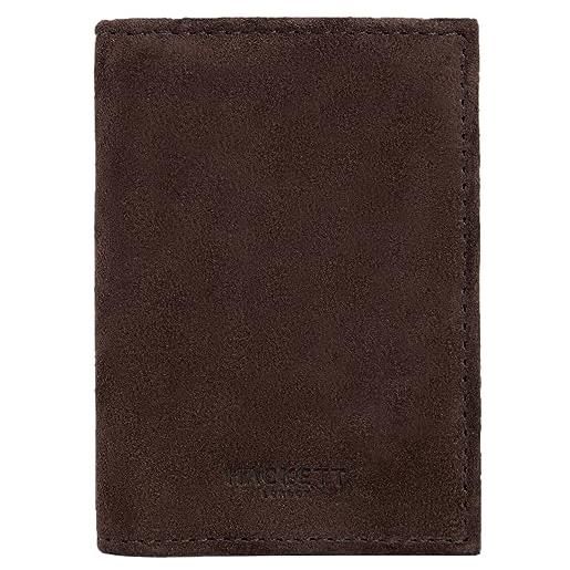 Hackett London ludgate book wallet, accessori da viaggio-portafoglio bi-fold uomo, marrone (brown), taglia unica