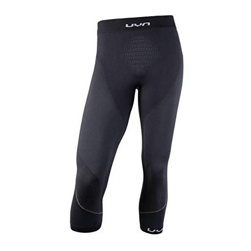 UYN ambityon underwear, pantalone intimo termico in fibra organica naturale al 100% uomo, blackboard/black/white, l/xl