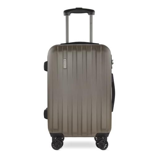 bugatti lima valigia rigida 58 x 38 x 23,5 cm - valigia da viaggio a 4 rotelle, bronzo