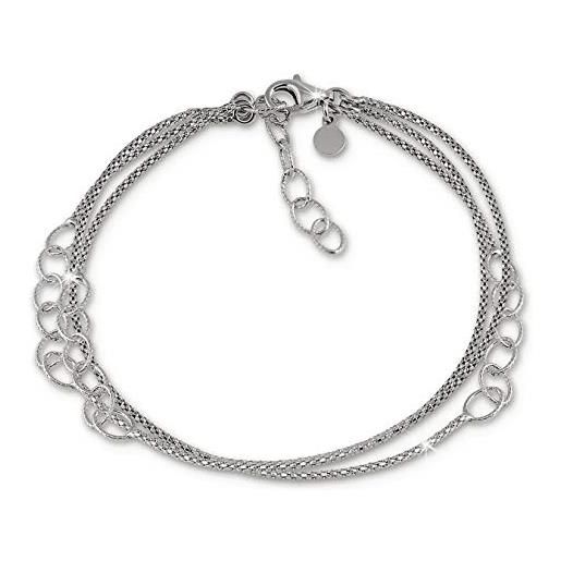SilberDream sda1178j - bracciale da donna in argento con anelli in argento
