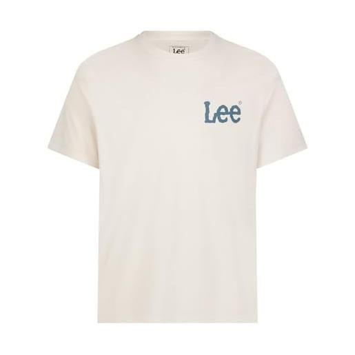 Lee medium wobbly tee t-shirt, verde-evergreen, m uomo