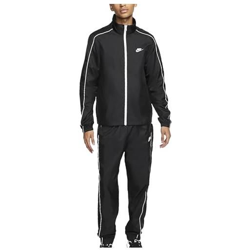 Nike dr3337-010 sportswear club tuta da ginnastica uomo black/white taglia s