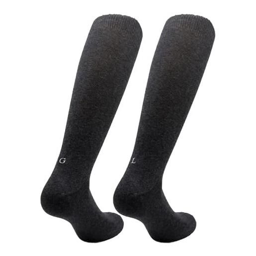INDIVIDUAL SOCKS calze grigio scuro uomo - cotone stretch - taglia 40/45 - paio di calze