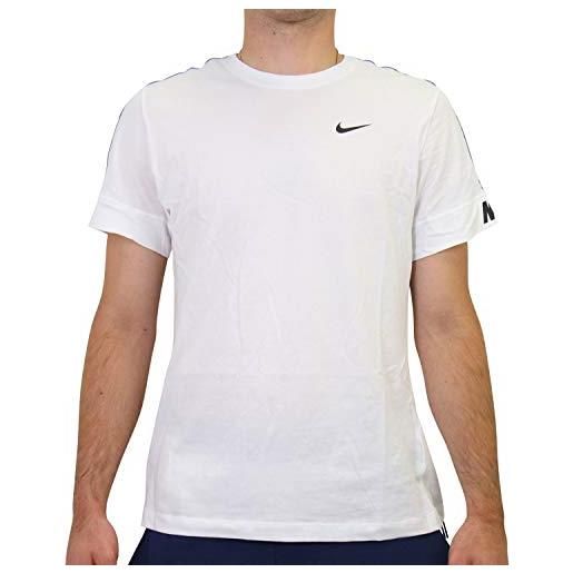 Nike nsw repeat t-shirt, bianco/nero, l uomo