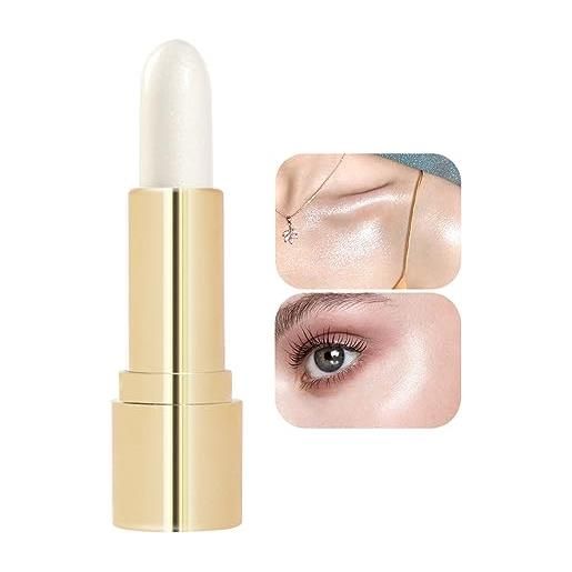 HADAVAKA 3d facial shaping contour highlighting stick, integrated cream makeup stick for contour & highlighter, portable highlighter stick, highly pigmented shimmer highlighter, for all skin tones (1#)