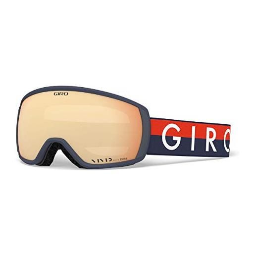 Giro balance, maschera da snowboard unisex, midnight red throwback-vivid copper lenses, medium frame