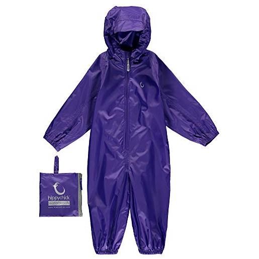 Hippychick hwpuv18-24, packasuit impermeabile tutto in uno unisex bambini, ultra violetto, 18-24mths