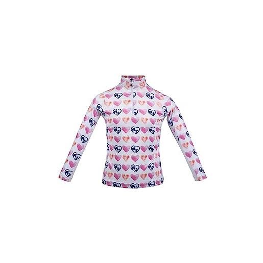HKM cuori t-shirt, bianco/rosa, 152 unisex-bambini e ragazzi