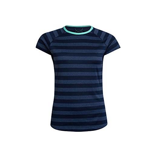 Berghaus - maglietta a maniche corte da donna a righe crew 2.0, donna, t-shirt, 4a000880cv7, indaco scuro/vintage. , 12