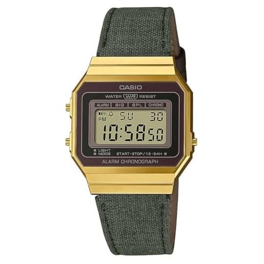 Casio vintage reloj digital a700wegl-3aef 37mm oro y verde