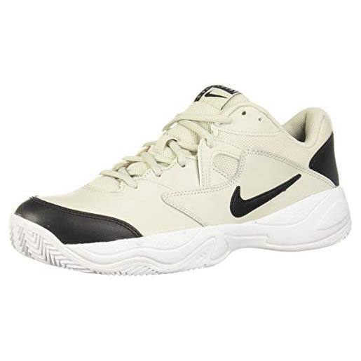 Nike court lite 2 cly, tennis shoe uomo, light bone/black-white-hot lav, 36.5 eu