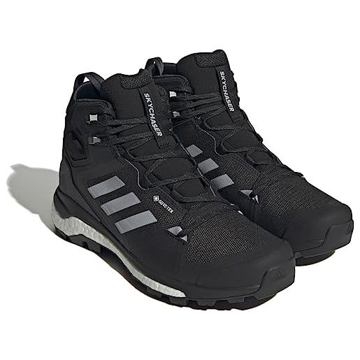 adidas terrex skychaser 2 mid gtx, scarpe da trekking uomo, core black halo silver dgh solid grey, 40 2/3 eu