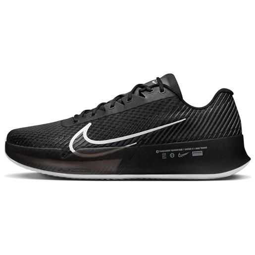 Nike m zoom vapor 11 cly, basso uomo, nero bianco antracite, 48.5 eu