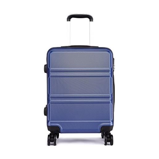 Kono trolley aerolite abs, bagaglio a mano 55x40x22 cm, valigia rigida con 4 ruote, ideale a bordo di ryanair, alitalia, meridiana