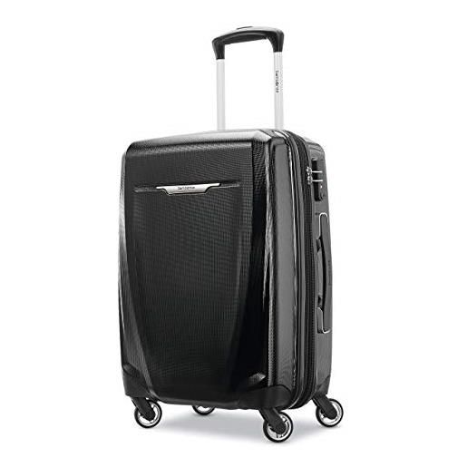 Samsonite winfield 3 dlx hardside expandable luggage, nero, carry-on 20-inch, winfield 3 dlx hardside - bagaglio espandibile con ruote girevoli