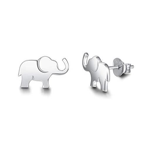 FANCIME elefante orecchini in argento sterling 925 placcato oro gioielli per donna ragazze bambini - dimensioni: 13.2 * 8.2 mm
