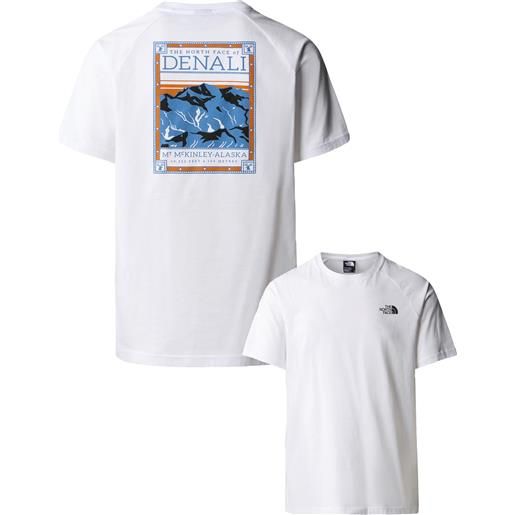 The North Face - t-shirt in cotone - m s/s north faces tee tnf white per uomo in pelle - taglia s, m, l, xl - bianco