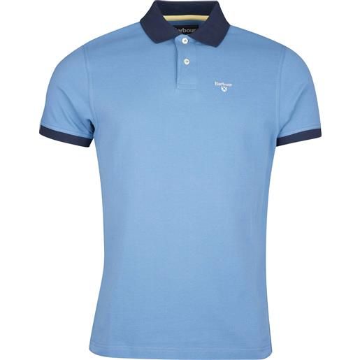 Barbour - polo in cotone - lynton polo force blue per uomo - taglia s, m, l, xl