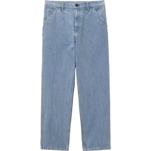 Carhartt - pantaloni cargo - single knee pant blue per uomo in cotone - taglia 32,34