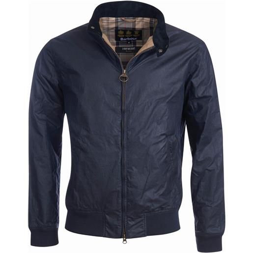 Barbour - giacca in cotone cerato - lightweight royston wax royal navy per uomo in cotone - taglia s, m, l, xl - blu navy